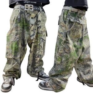 Y2K 2000's Baggy Mossy Oak 44x32 Carpenter Camo Jeans 11 Inch Leg Opening NWT